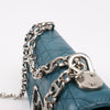 Secondhand Dior Caro Leather Chain Shoulder Bag in Blue