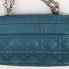Dior Caro Leather Chain Shoulder Bag in Blue Secondhand