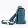 Secondhand Dior Caro Leather Chain Shoulder Bag in Blue