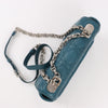 Secondhand Dior Caro Leather Chain Shoulder Bag in Blue