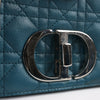 Secondhand Dior Caro Leather Chain Shoulder Bag in Blue
