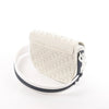 Dior Bobby Small Oblique Leather Crossbody Bag in White x Navy Blue Secondhand