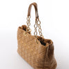 Dior Soft Lady Dior Patent Leather Cannage Large Shoulder Bag in Beige Secondhand