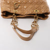 Dior Soft Lady Dior Patent Leather Cannage Large Shoulder Bag in Beige Secondhand