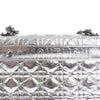 Dior Caro Leather Chain Shoulder Bag in Metallic Silver Secondhand