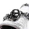 Dior Caro Leather Chain Shoulder Bag in Metallic Silver Secondhand
