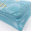 Dior Caro Macrocannage Leather Chain Shoulder Bag in Blue Secondhand