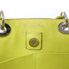 Dior Diorissimo Leather Large 2Way Handbag in Navy Blue x Yellow Secondhand