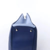Dior Diorissimo Leather Large 2Way Handbag in Navy Blue x Yellow Secondhand