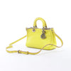 Dior Diorissimo Leather Mini 2Way Handbag in Yellow Secondhand