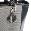 Dior Lady Dior Canvas x Patent Leather 2Way Handbag in Black x White Secondhand