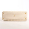 Dior Lady Dior Leather Cannage Large Handbag in Beige Secondhand