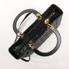 Dior Lady Dior Large Cannage Leather 2Way Handbag in Black Secondhand