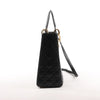 Dior Lady Dior Large Cannage Leather 2Way Handbag in Black Secondhand