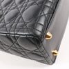 Dior Lady Dior Large Cannage Leather 2Way Handbag in Black Secondhand