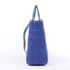 Dior Lady Dior Leather Cannage Large Handbag in Blue Secondhand