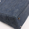 Dior Lady Dior Dennim x Leather Cannage Large Handbag in Navy Blue Secondhand