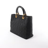 Dior Lady Dior Large Cannage Nylon x Patent Leather 2Way Handbag in Black Secondhand