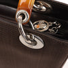 Dior Lady Dior Cannage Nylon x Leather 2Way Handbag in Brown Secondhand