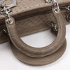Dior Lady Dior Ostrich Large 2Way Handbag in Brown Secondhand