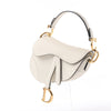 Dior Saddle Mini Bag Leather Handbag in Ecru Secondhand