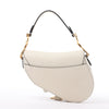 Dior Saddle Mini Bag Leather Handbag in Ecru Secondhand