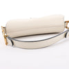 Dior Saddle Mini Bag Leather Handbag in Ecru Secondhand