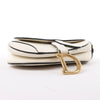 Dior Saddle Mini Bag Leather Handbag in Ecru Secondhand