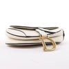 Dior Saddle Mini Bag Leather Handbag in Ecru Secondhand