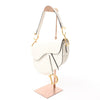 Dior Saddle Classic Bag Canvas Shoulder Bag in White Secondhand