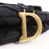 Dior Saddle Classic Bag Canvas Shoulder Bag in Black Secondhand