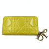 Christian Dior Lady Dior wallet in yellow patent leather