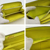 Christian Dior Lady Dior wallet in yellow patent leather