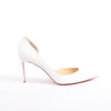 Christian Louboutin Iriza 85 Leather Heels in Bianco, Size 41 EU Secondhand