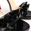 Christian Louboutin Miziggoo Spiked Patent Leather 120 Heels in Black, Size 40.5 EU Secondhand