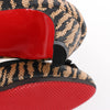 Christian Louboutin Tiger Print Raffia Bow Heels in Brown x Black, Size 39 EU Secondhand