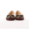 Christian Louboutin Tiger Print Raffia Bow Heels in Brown x Black, Size 39 EU Secondhand