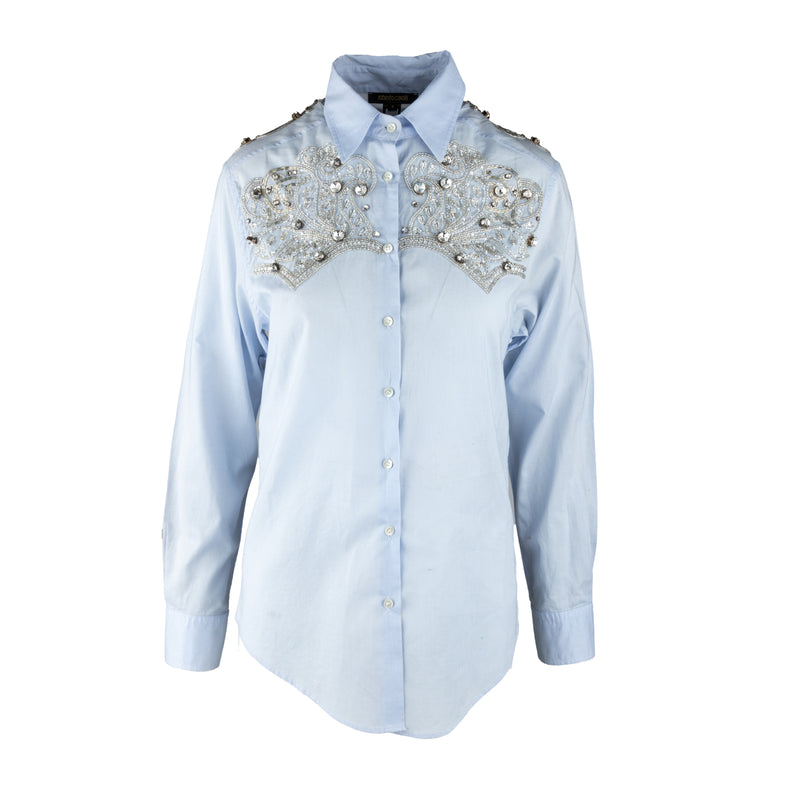 Secondhand Roberto Cavalli Crystal Embellished Shirt 