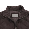 Corneliani Quilted Zip Gilet in Brown, Size 50 IT Secondhand