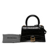 Balenciaga Croc Embossed Calfskin Hourglass Top Handle Bag XS Secondhand