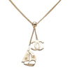 Chanel CC Gold Plated Sailboat Pendant Necklace Secondhand