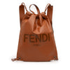 Fendi Leather Logo Drawstring Backpack Secondhand