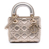 Dior Mini Metallic Lambskin Cannage Lady Dior Secondhand