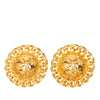 Chanel CC Gold Plated Matelasse Chain Around Clip On Earrings Secondhand