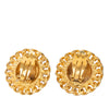 Chanel CC Gold Plated Matelasse Chain Around Clip On Earrings Secondhand