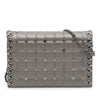 Chanel Small Lambskin Chocolate Bar CC Piercing Studded Chain Flap Secondhand