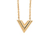 Louis Vuitton Gold Plated Essential V Necklace Secondhand