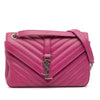 Saint Laurent Medium Chevron Sheepskin Monogram Chain Bag Secondhand