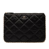 Chanel CC Quilted Satin Chain Around Clutch Secondhand