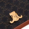 Celine Classique Triomphe Coated Canvas and Calfskin Triomphe Crossbody Secondhand
